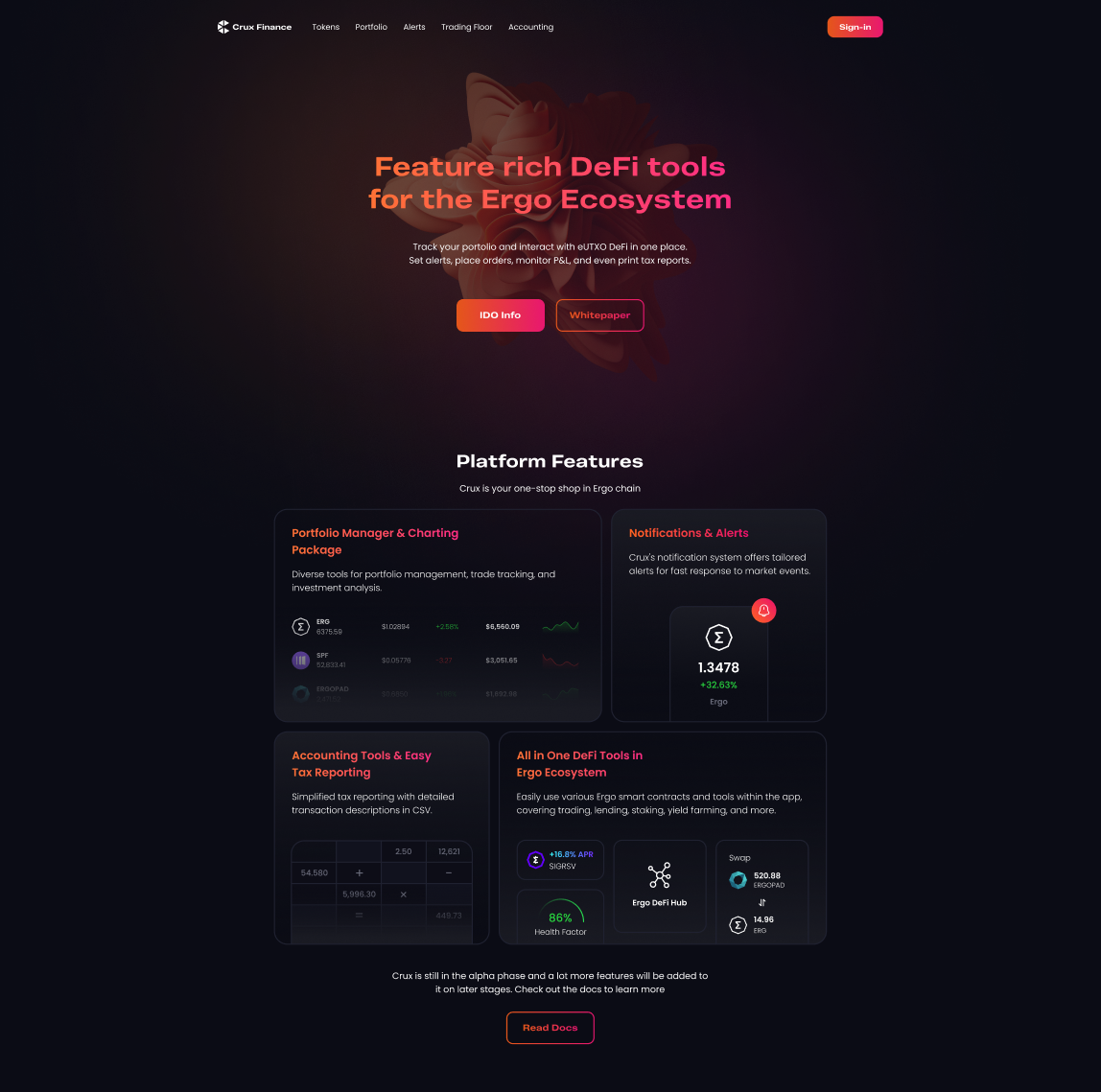 Crux Finance - DeFi Portfolio & Accounting Platform