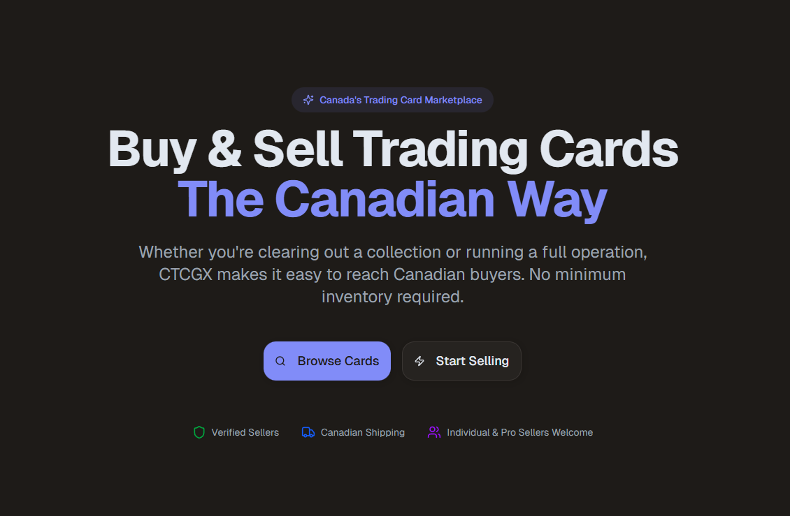 Canadian TCG Exchange - Trading Card Game Marketplace