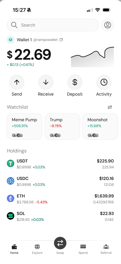 RampX - Crypto Onboarding & Trading dApp