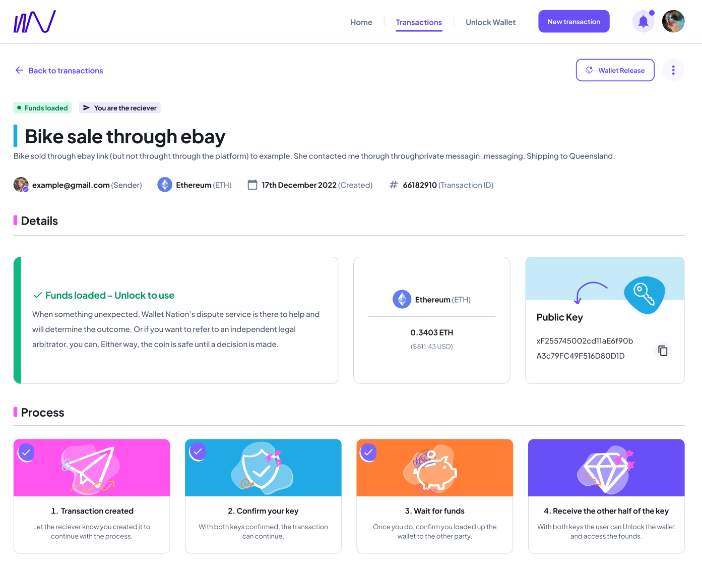 Wallet Nation - Ethereum Escrow Wallet App